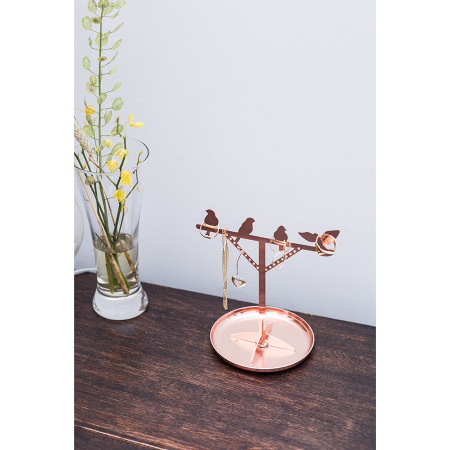 JK07-CO Держатель для украшений bird медь Kikkerland  - Вид №3