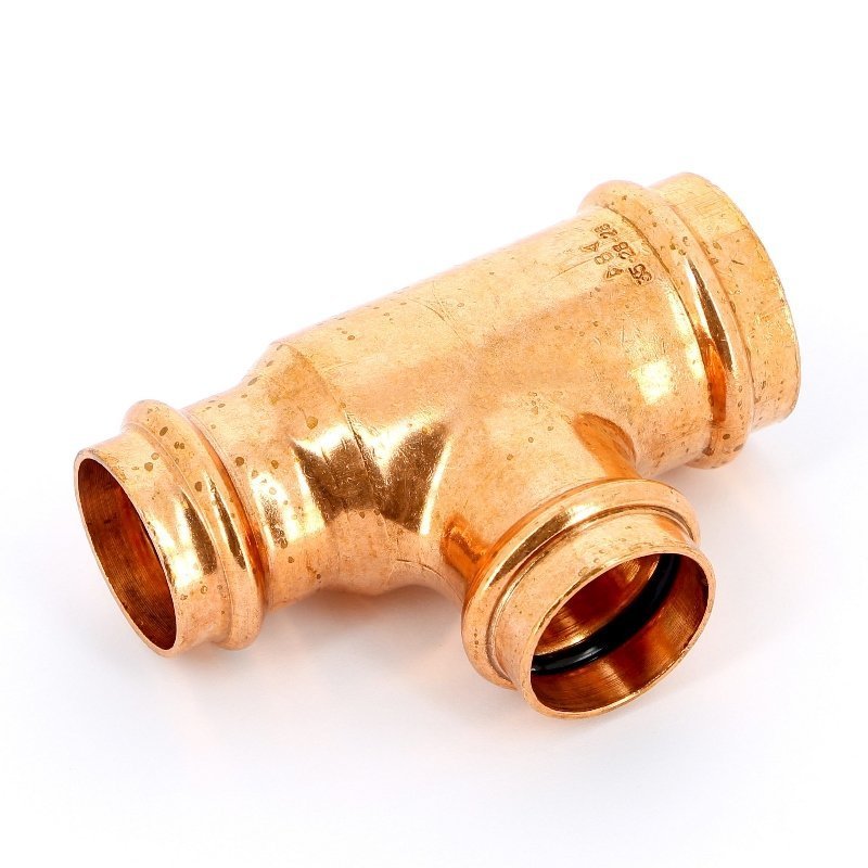 Тройник пресс 35x28x28 медный IBP P513003528028 - Вид №1