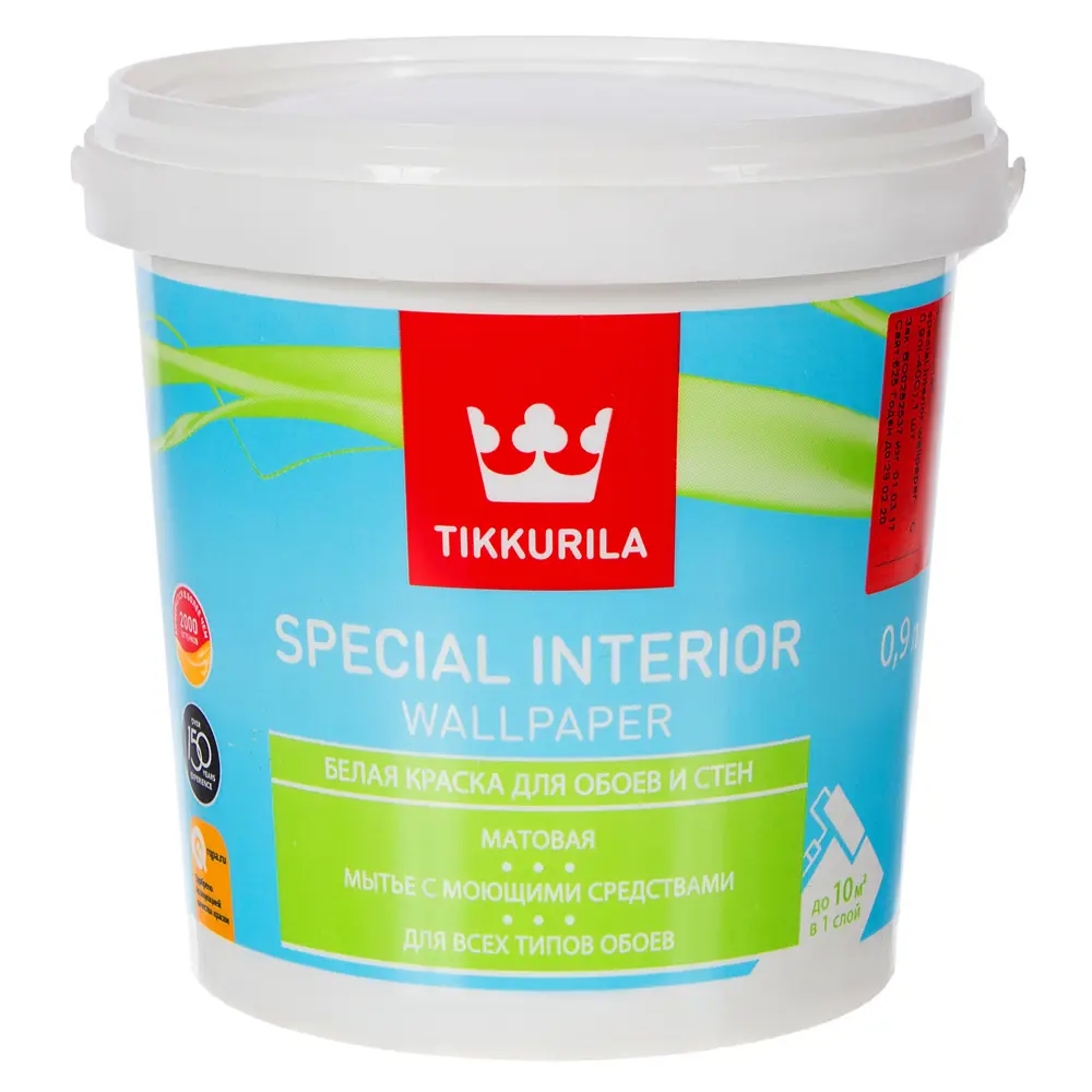 Краска для обоев Special Wallpaper база C 0.9 л Tikkurila STLM-2039762