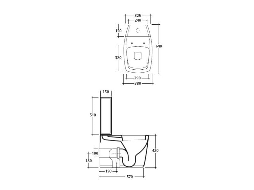 Керамический цельный туалет Galassia SA.02 ARCH-00066283 - Вид №2