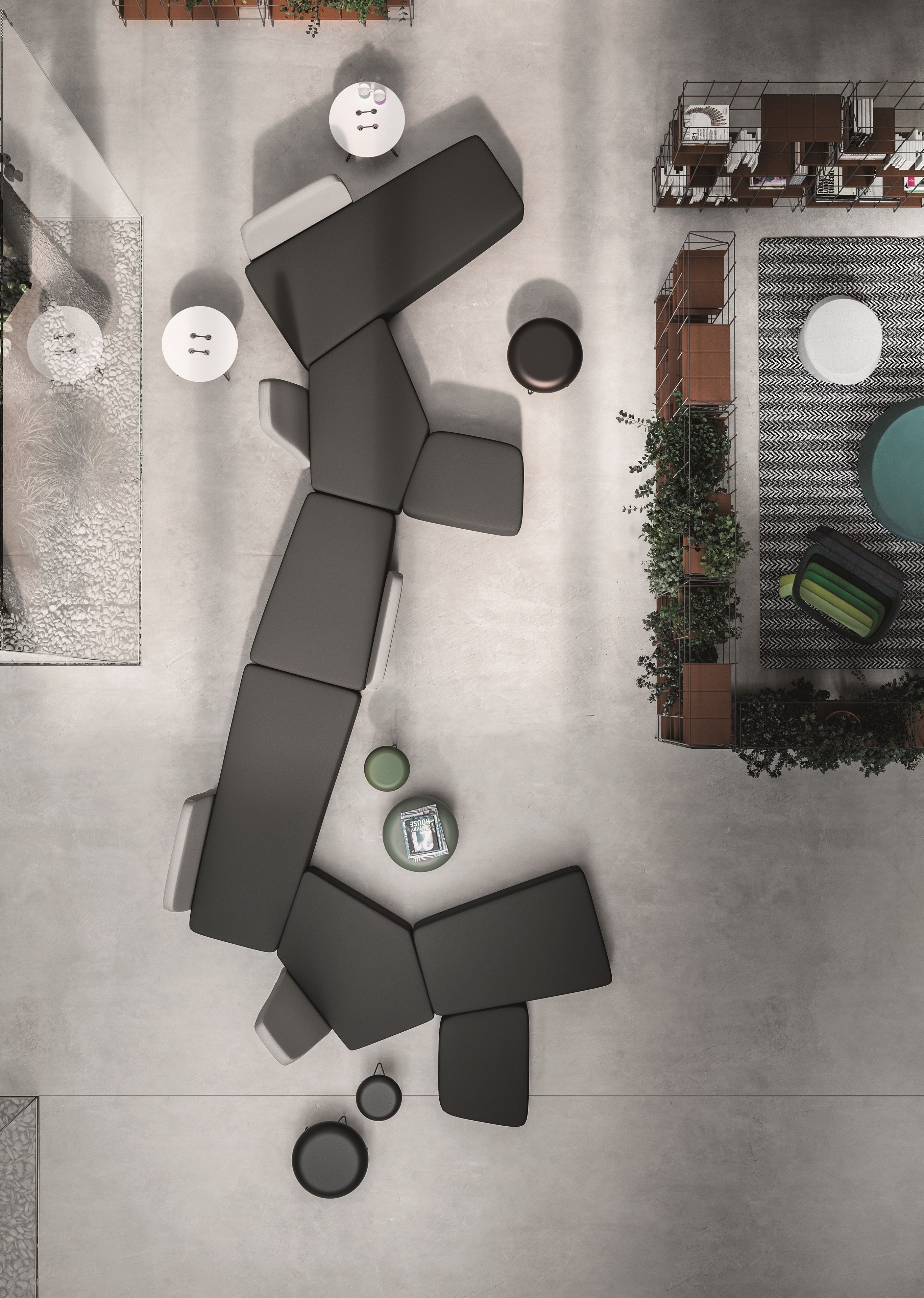 Высокий круглый журнальный столик с лаком Casamania & Horm Twine T ARCH-00128711 - Вид №2