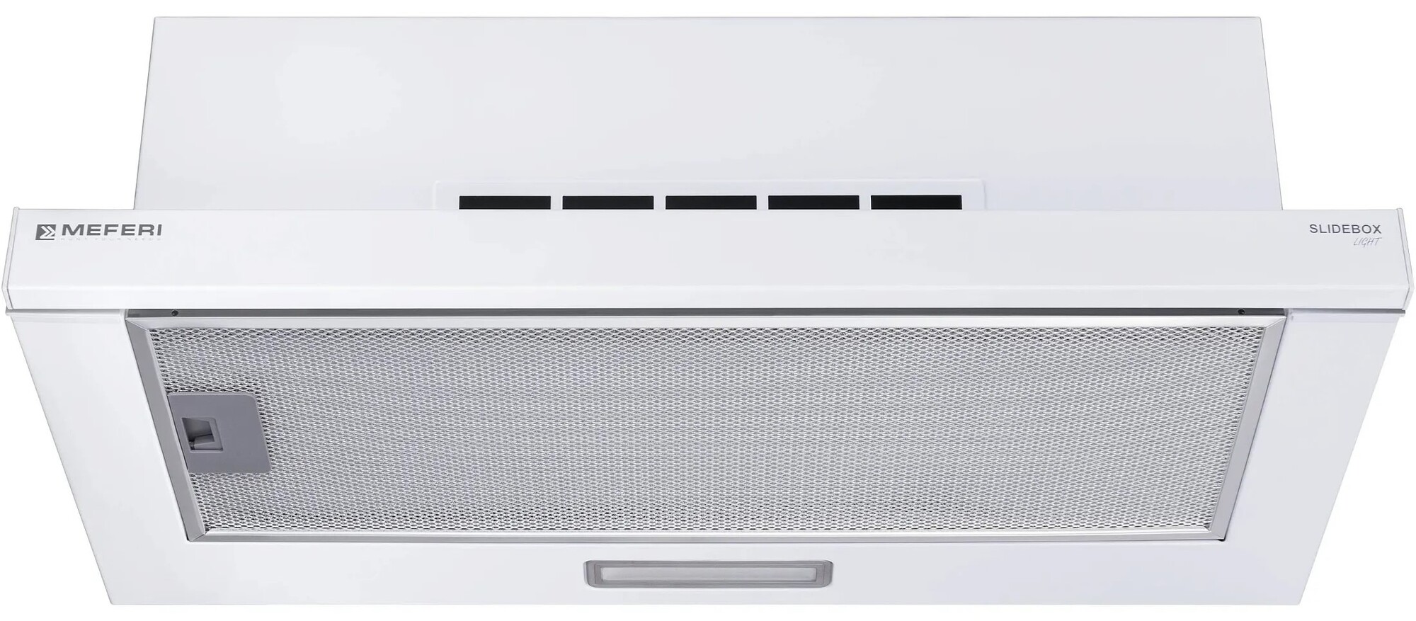 9168707 Вытяжка телескопическая Meferi SLIDEBOX60WH LIGHT белый/белый STDN-0038235