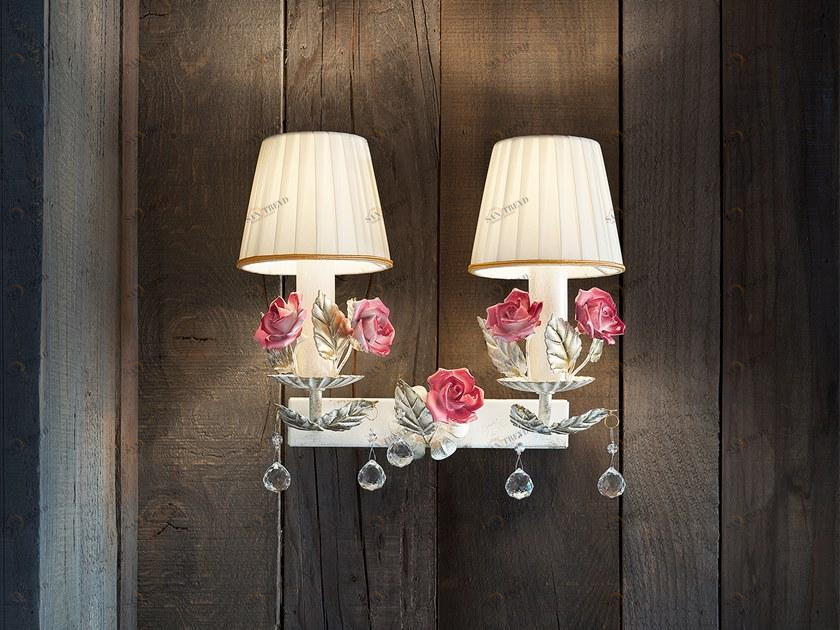 Masiero Настенный светильник из керамики с кристаллами Ceramic garden sun-id-1438548