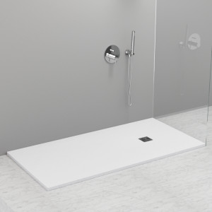 706230 Душевой поддон из минерального литья БЕЛЫЙ МАТОВЫЙ в комплекте с сифоном, Kerasan DOCCIA Италия