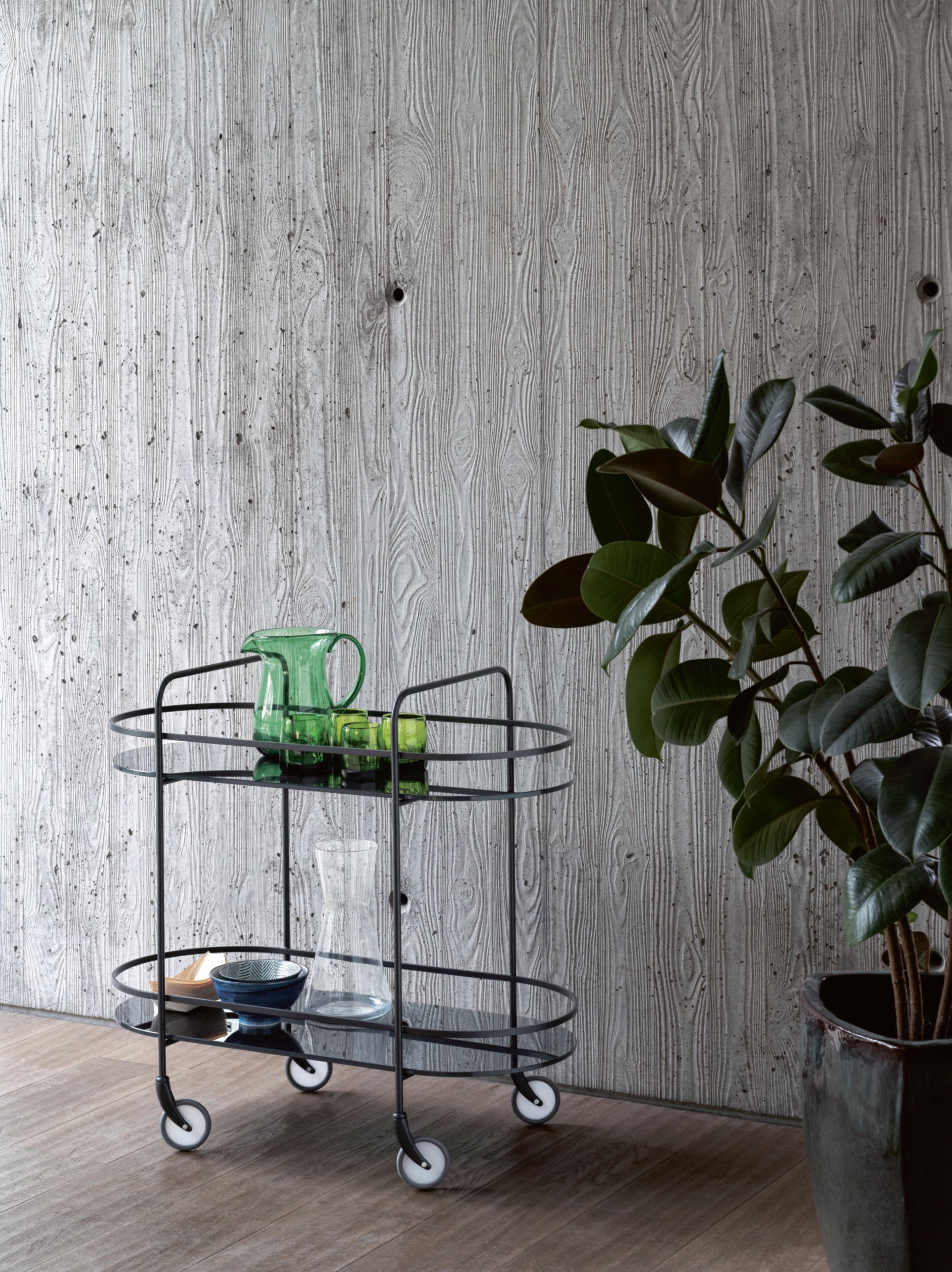 Тележка для еды из стали и хрусталя Bontempi Casa CHIC ARCH-00016782 - Вид №2