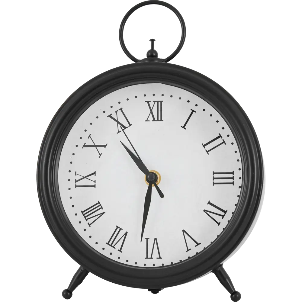 Часы настольные Dream River круглые металл цвет черно-белый ø18,5 см STLM-2019193