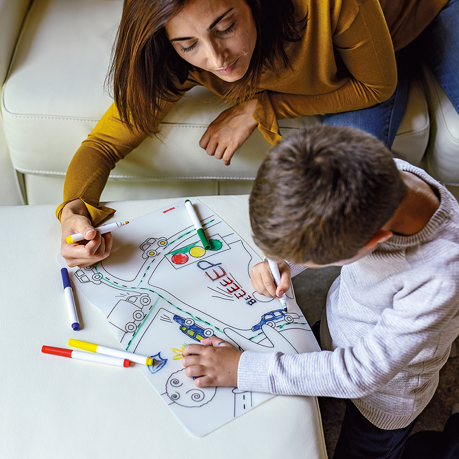 22609452 Набор из коврика-раскраски и 4 маркеров bimbi Guzzini  - Вид №1