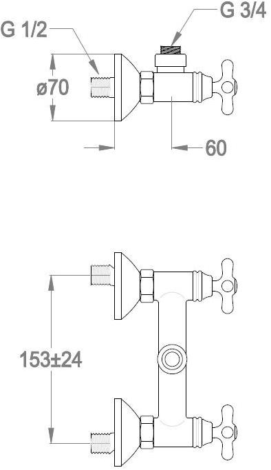 Fir Italia Смеситель для душа на 2 отверстия Alison 33 3332012 - Вид №1