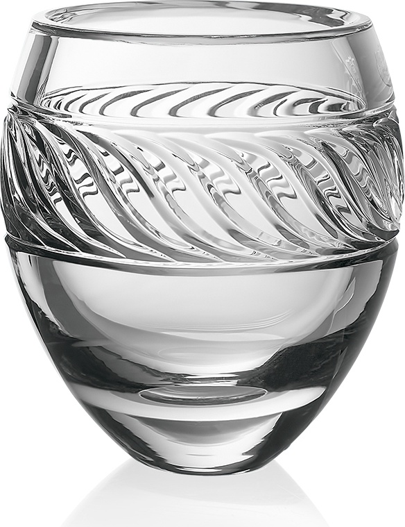 10593420 Cristal de Paris Ваза Cristal de Paris 20см "Узор из лепестков" Хрусталь 