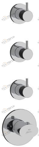 GUGLIELMI Встраиваемый термостатический смеситель для душа на 4 отверстия Ag Fiin00980