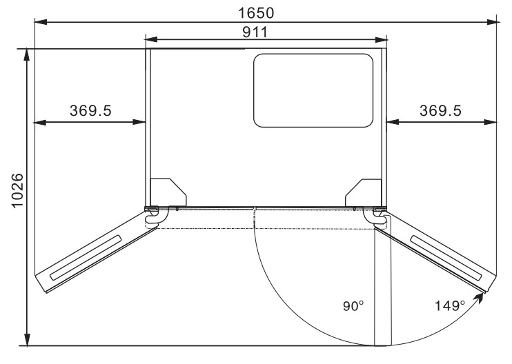 9021303 Холодильник многодверный   HIBERG RFQ-500DX NFGW Inverter белый STDN-0106464 - Вид №5