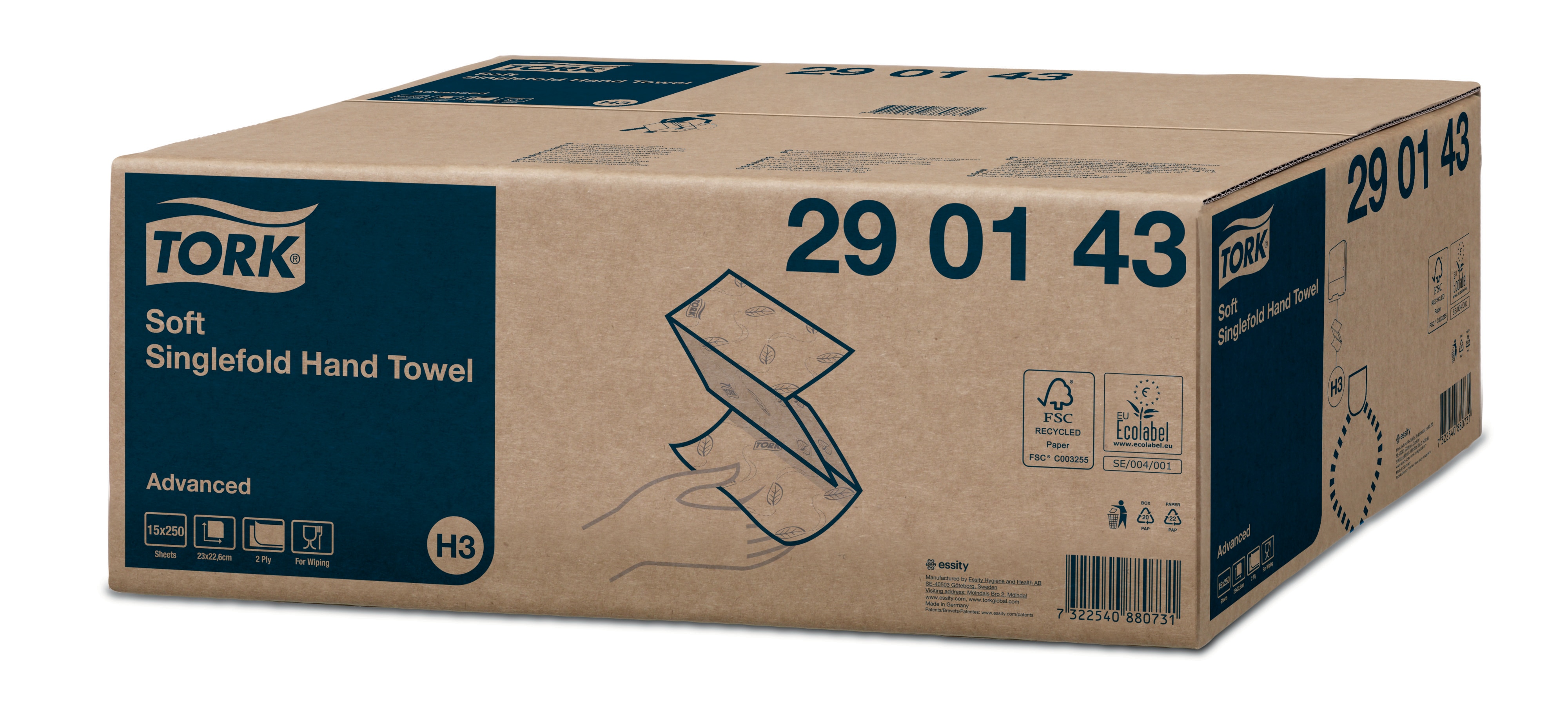 29014338 Односложенное мягкое полотенце (в сгибе zz) Tork  - Вид №1