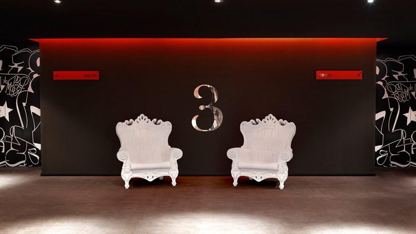 SLIDE Стеганое пластиковое кресло в современном стиле для контракта Design of love sun-id-1493296 - Вид №7