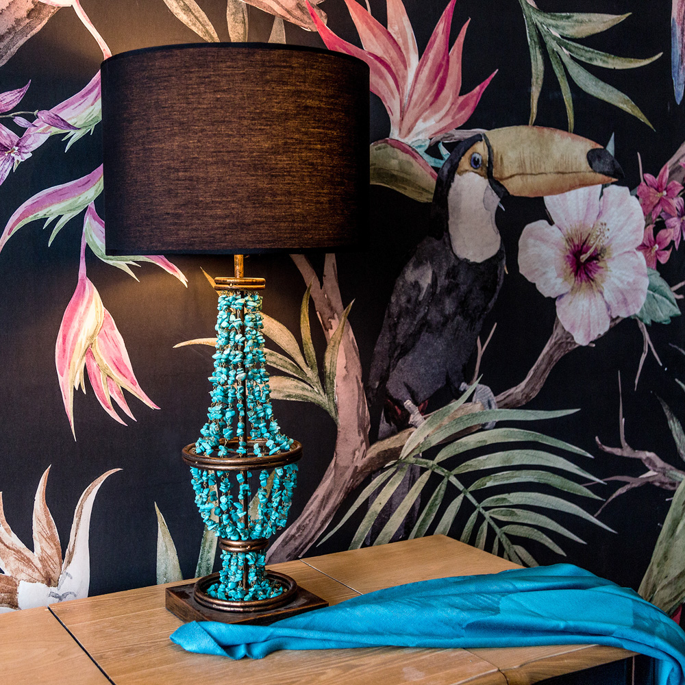 Настольная лампа «Либерти» 3112647 BYOBJECT ВАЗА 130262 Бирюзовый;мятный;черный Object Desire  - Вид №1