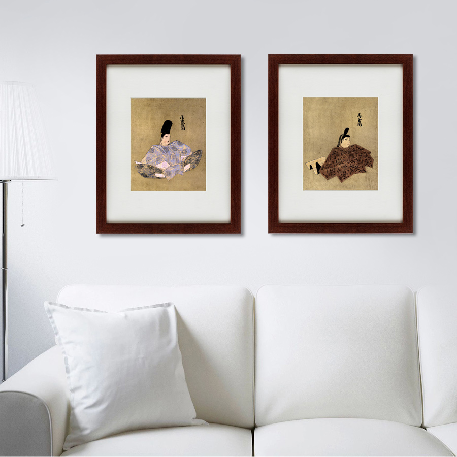 Картина в раме 52х42 см Emperor of Japan Go-Saga, 1245 КАРТИНЫ В КВАРТИРУ  135700 Бежевый;голубой;черный;разноцветный  - Вид №2