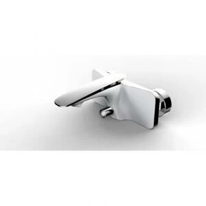 WW MX Арт. ESSEN 603 WT Хром-белый. Смеситель для ванны однорычажный. С изливом.