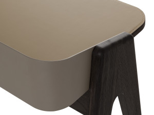 Грецкий орех письменный стол и кожаный коврик