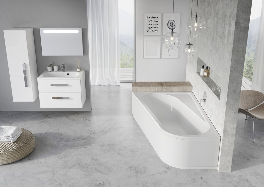 Передняя панель CHROME 160x105 R белая Ravak CZA6100A00 - Вид №2