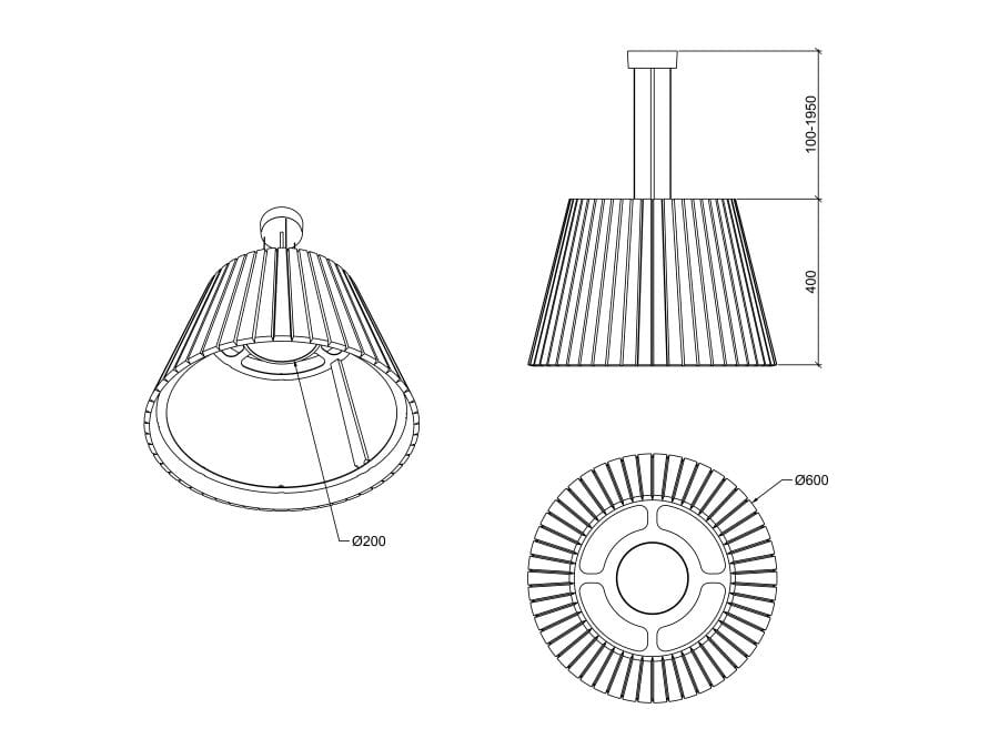 Рециркулированный пластичный акустический подвесной светильник IMPACT ACOUSTIC® SPARK ARCH-00120780 - Вид №9