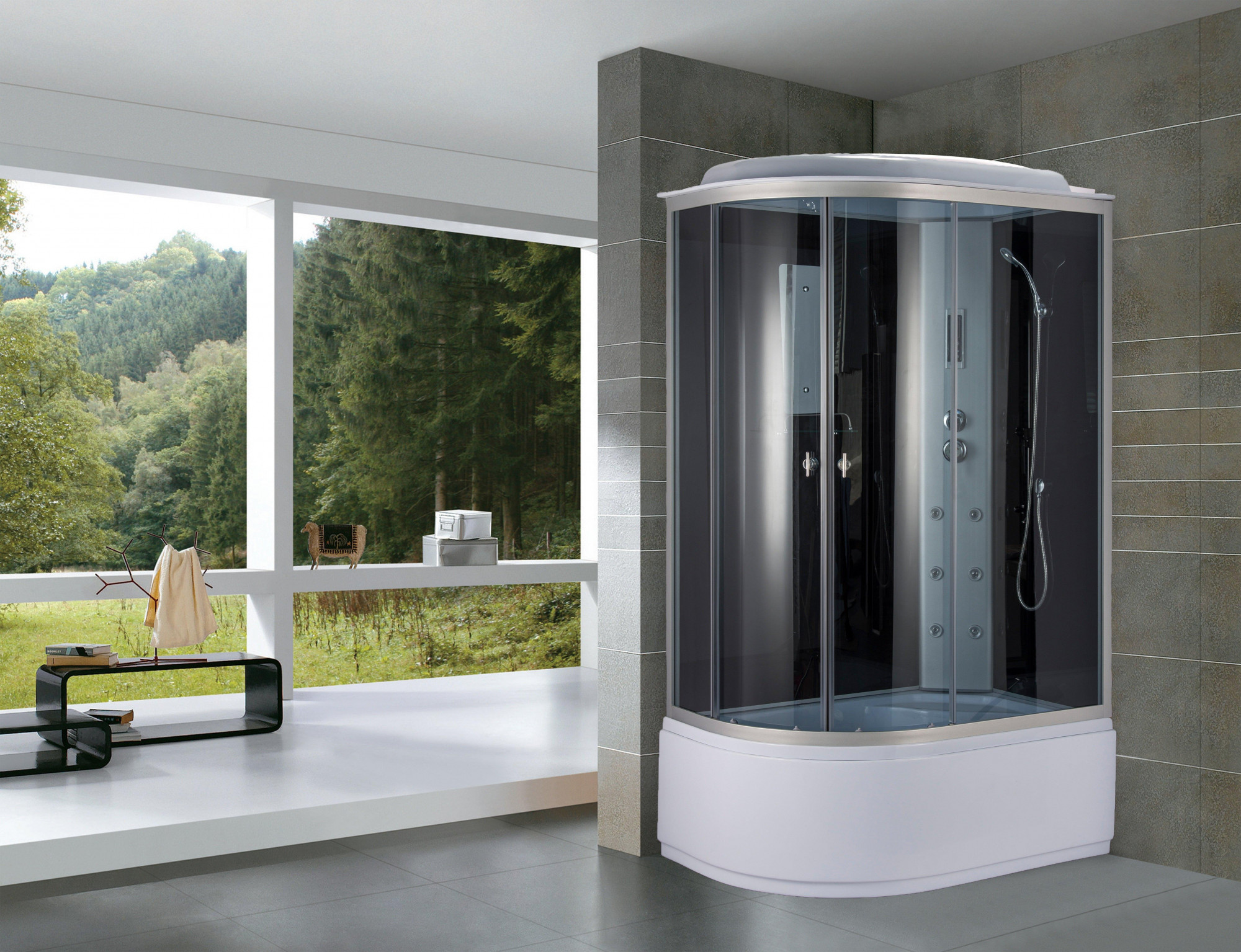 Душевая кабина NG- 3520-14R (1200х800х2150) высокий поддон(45см) стекло ТОНИРОВАННОЕ Niagara Classic 35201433R