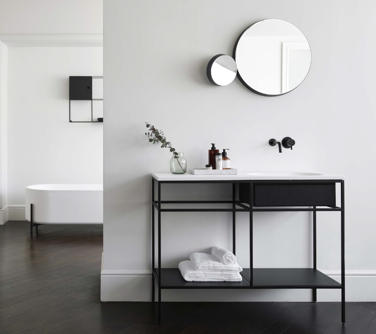 Ex.T Frame Умывальник с решеткой и тумбой comp-gl1-ss-cs - Вид №11