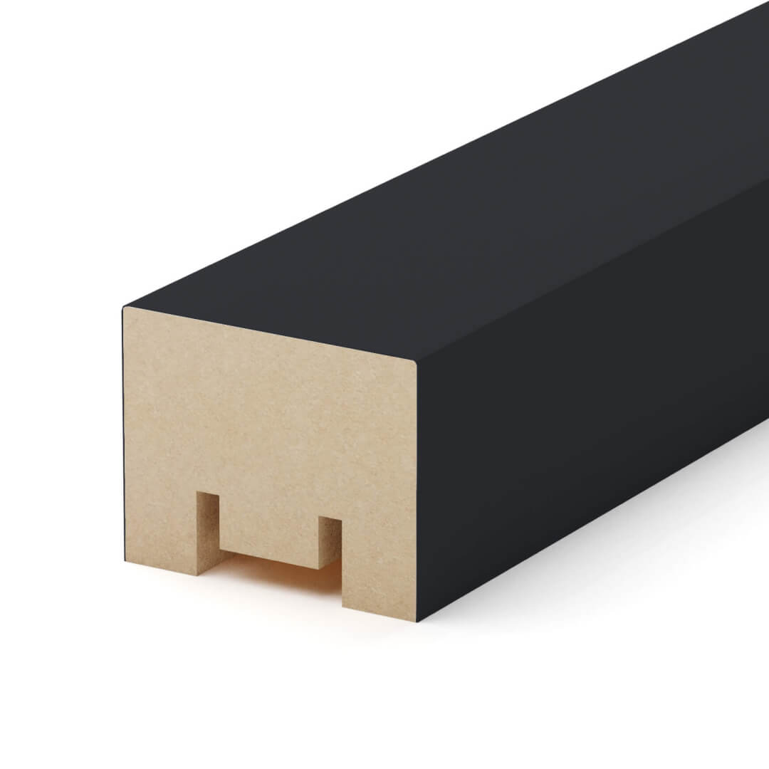 Интерьерная рейка МДФ STELLA Ривьера Black Edition 40*30*2700 (уп.4 шт.) Standart STSR-855