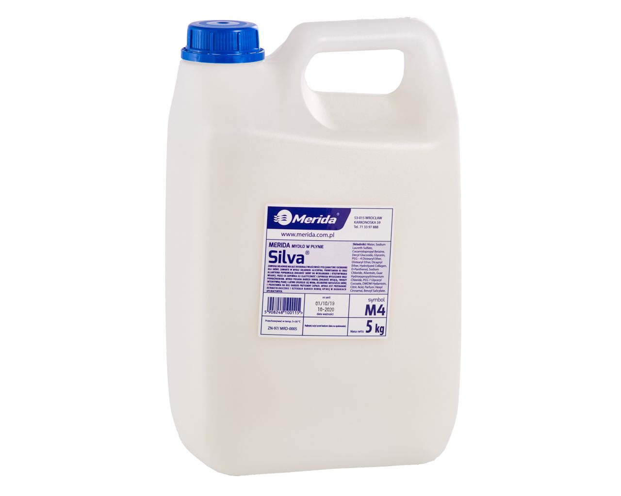 M4 SILVA белое, высококачественное жидкое мыло для ухода, канистра 5 кг Merida 