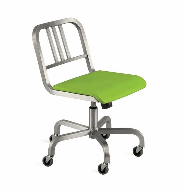 Emeco Вращающееся кресло из алюминия с колесами Nine-o™ sun-id-1471345 - Вид №6