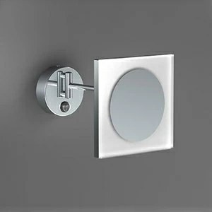 Sonia Зеркало увеличительное с подсветкой квадратное настенное Commercial Items Хром