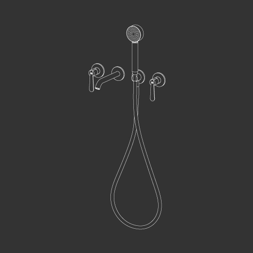 Настенные 2 смесителей, установленные для ванной с носиком и круглый душ рука диаметр 70 мм  LTZ49 CEADESIGN  - Вид №1