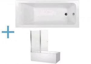 Акриловая ванна Aquanet Bright 180x70 (+ шторка Aquanet Alfa 4 NF6222-pivot)