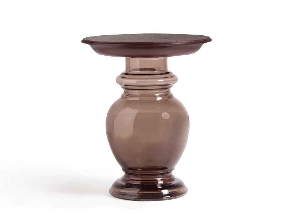 Круглый деревянный и стеклянный журнальный столик OPERA CONTEMPORARY OLAES ARCH-00103538 - Вид №2