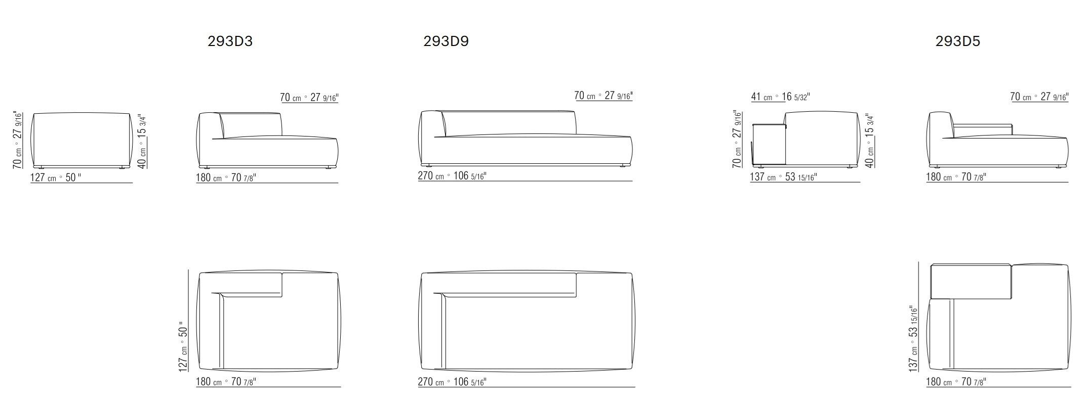 Тканевый диван с журнальной стойкой Flexform Perry ARCH-00141261 - Вид №21