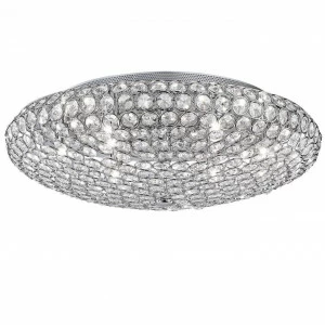 Потолочный светильник Ideal Lux King PL9 Cromo IDEAL LUX ДИЗАЙНЕРСКИЕ, KING CROMO 074021 Прозрачный;хром