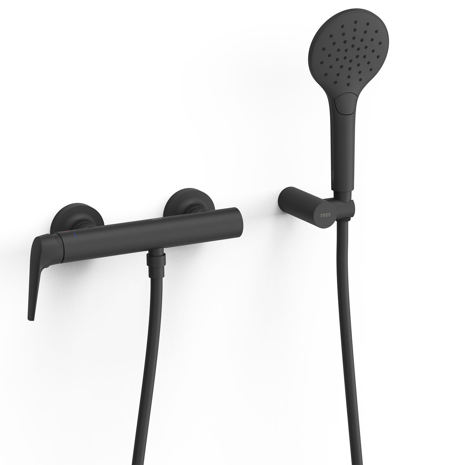 Настенный смеситель для душа FUJI с одной ручкой-28116701NM TRES