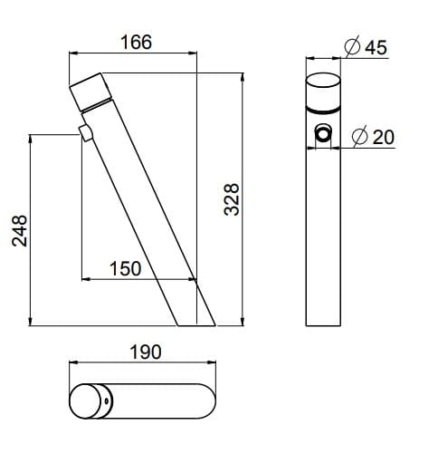 Однорычажный смеситель для раковины с одним отверстием CARIMALI Scull ARCH-00031185 - Вид №2