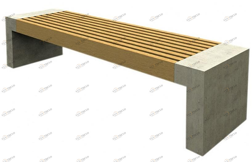 Nola Industrier Бетонная скамья без спинки sun-id-1434906