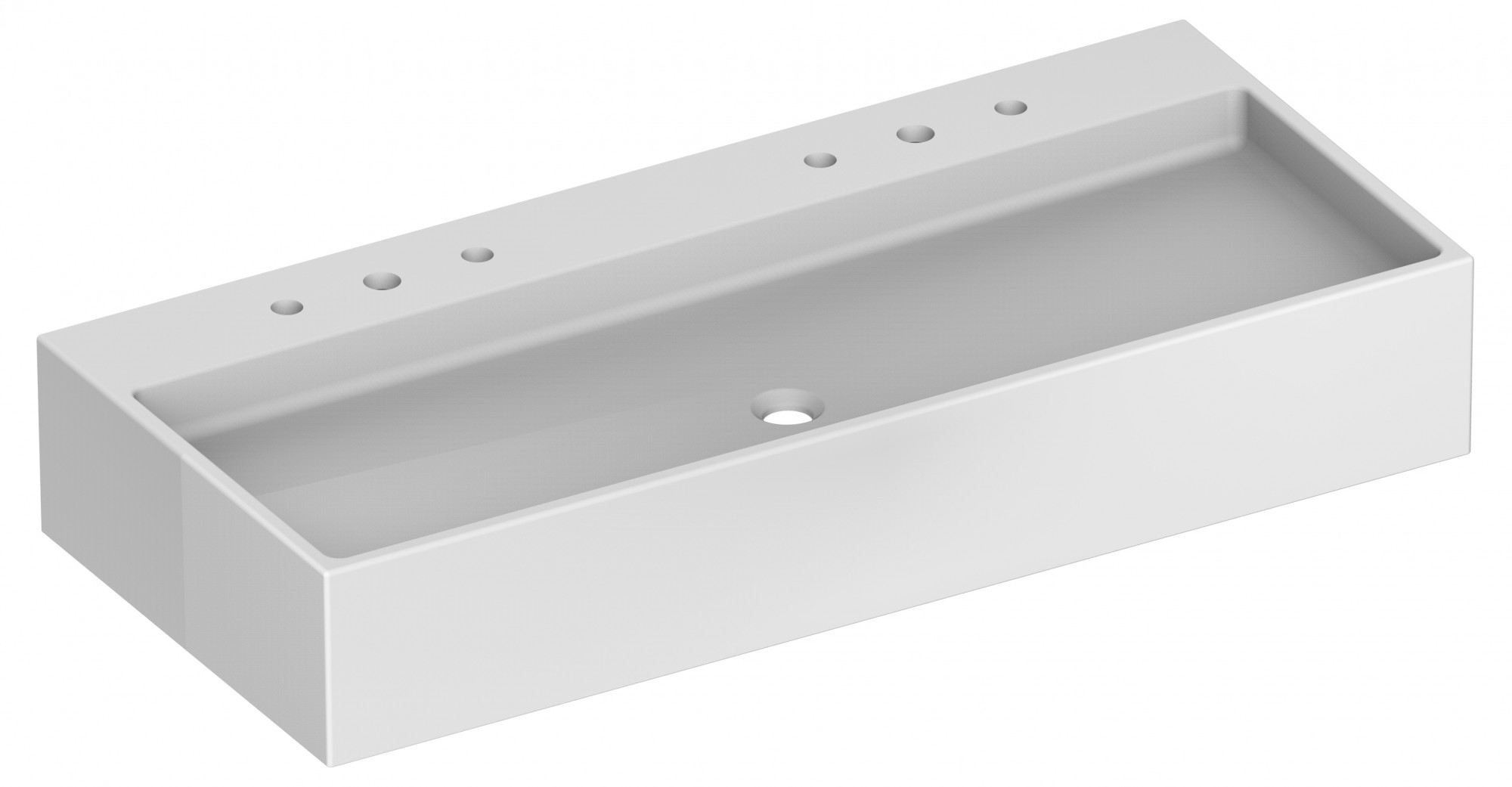 39081311206 Двойной умывальник из минерального литья KEUCO Edition 90