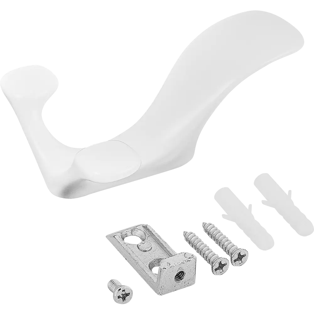 89364374 Мебельный крючок N00-N00-MW 10 см ЦАМ цвет белый STLM-1003606 EDSON 9103-N00-MW - Вид №2