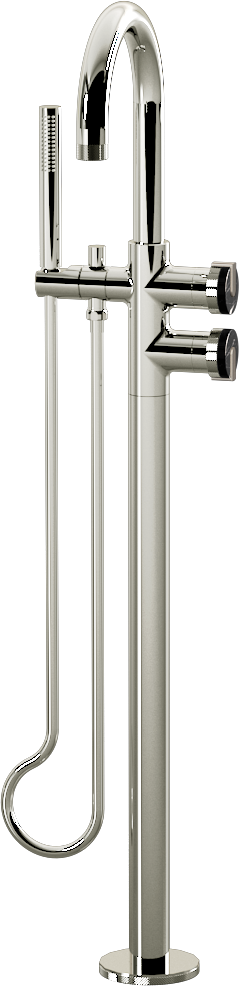 E-11554-R2MB-L1BNi-PC Смеситель напольный отдельностоящий (внешняя часть) GRAFF MOD+