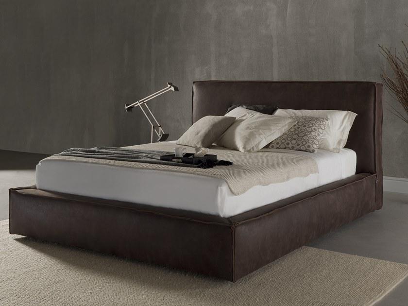 Flexstyle Двуспальная кровать из кожи с обитым изголовьем sun-id-1439153 - Вид №1