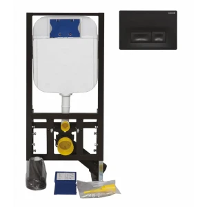 Инсталляция Creavit SET0026.025 для подвесного унитаза с кнопкой цвет матовый черный