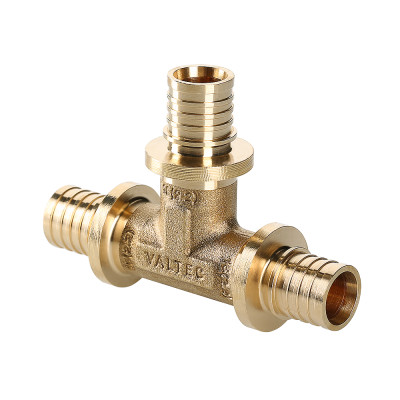 VTm.431.BG.161616 Фитинг аксиальный универсальный – тройник надвижной Valtec 16 (2,2) мм х 16 (2,2) мм х 16 (2,2) мм 