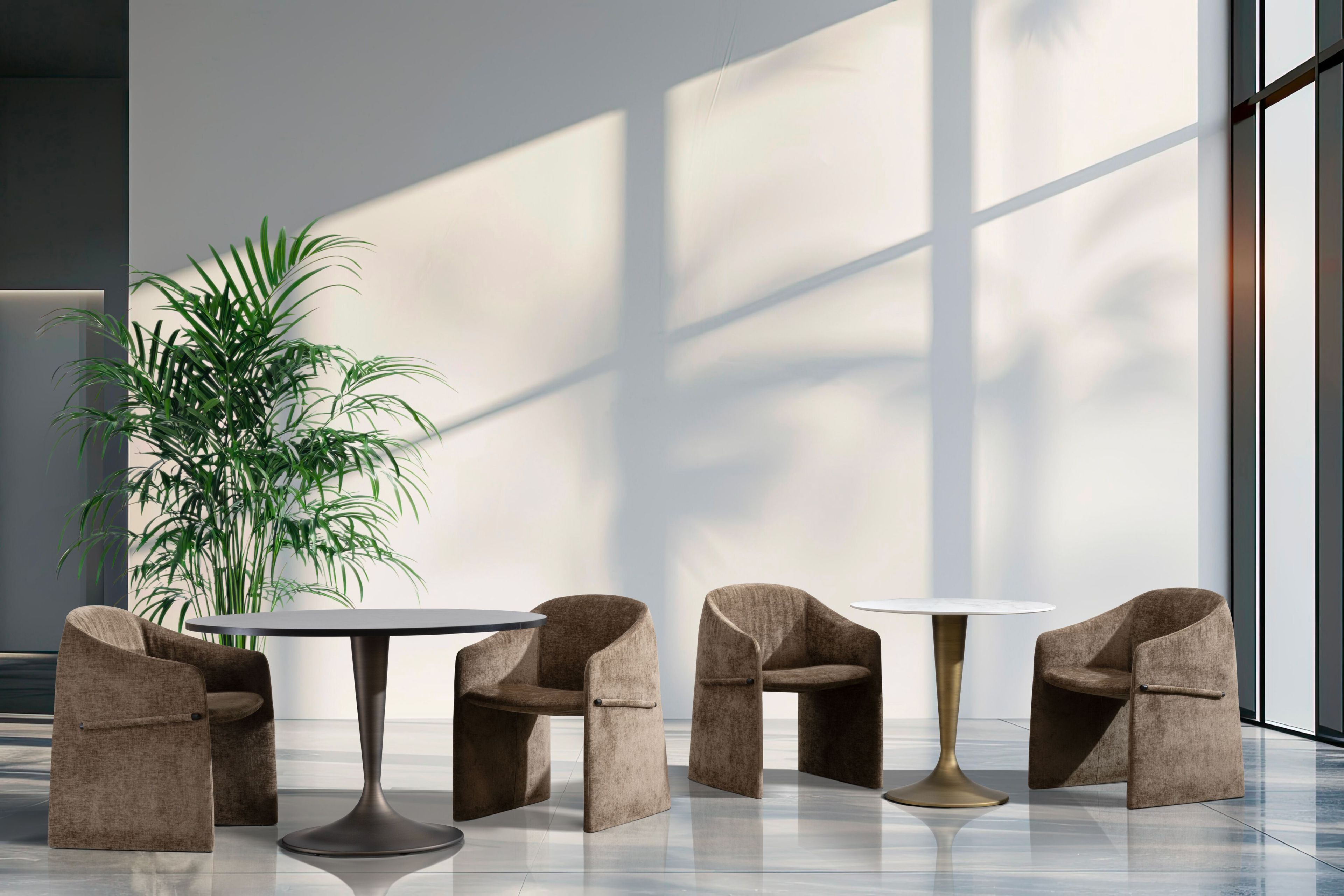 Стол с центральным основанием и столешницей из керамогранита GABER GLEN ARCH-00103996 - Вид №2