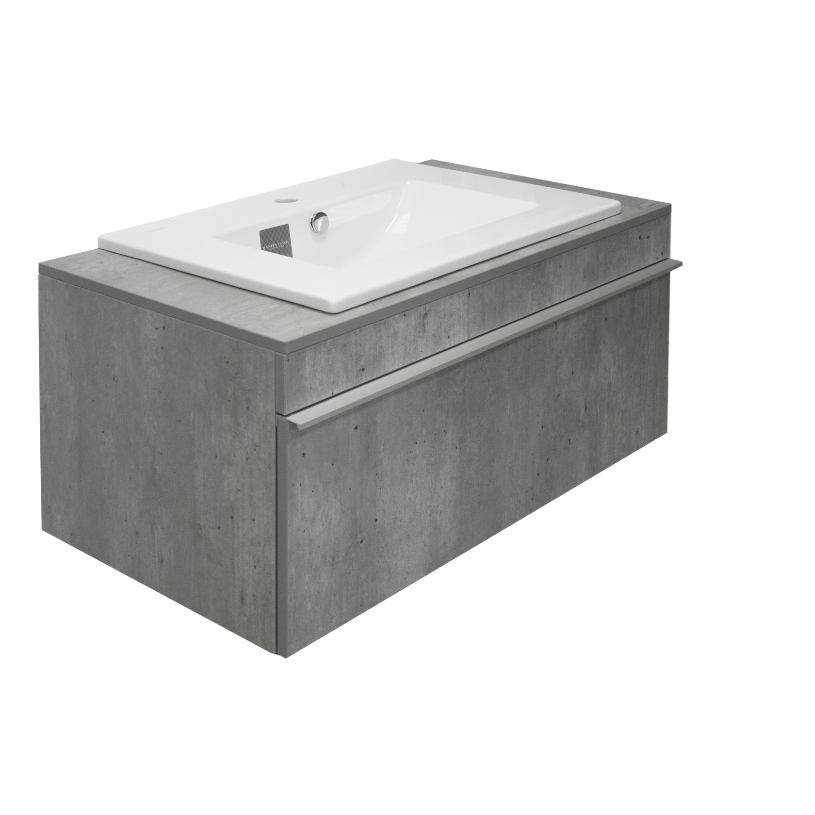 Тумба подвесная STAR80 / Бетон SANITA LUXE QDRSLCW60211W1