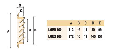 Деревянная вентиляционная решетка, дугласова пихта 172x172 Santreyd sun-id-683928 - Вид №2