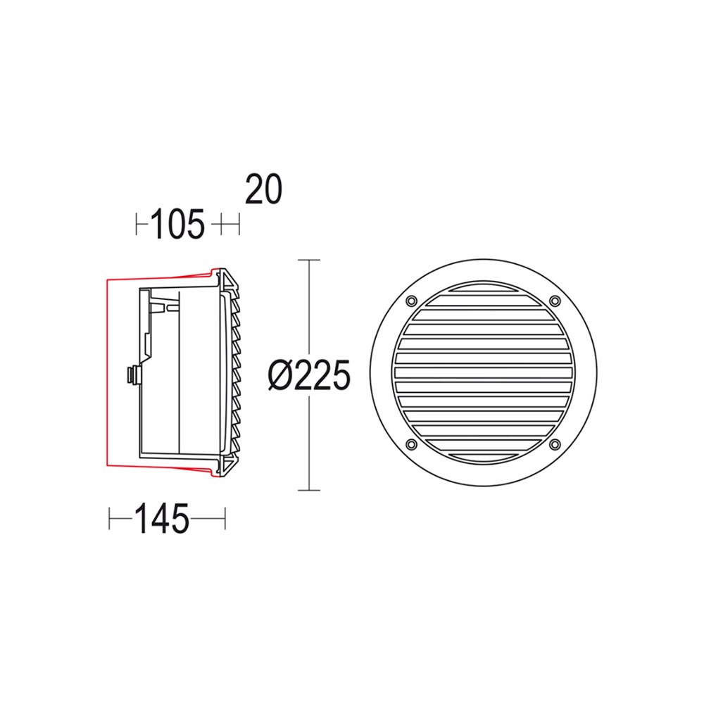 MaxiSpia Grid 225 Ghidini Spia Grid .05 Темно-Cерый (Матовый)  - Вид №1