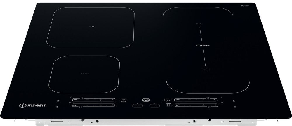 IB 65B60 NE Варочная поверхность/ независимая индукционная варочная панель с конфорками из стеклокерамики: работает на электричестве. 4 индукционные конфорки. без рамки; цвет: черный Indesit Santreyd  - Вид №1