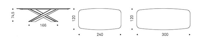 Стальной и стеклянный бочковый стол Cattelan italia LANCER MOONGLASS ARCH-00072460 - Вид №4
