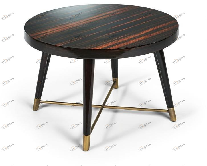 Sicis Круглый сервировочный стол из черного дерева Peggy sun-id-1447836